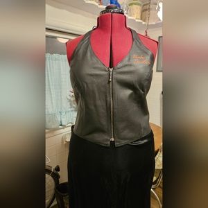 HARLEY DAVIDSON Corset Halter Leather Vest